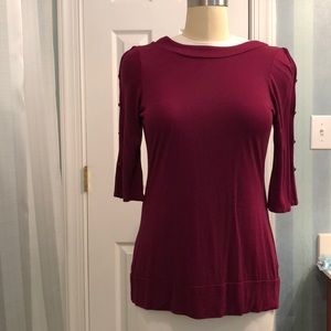 CHARLOTTE RUSSE: Magenta 3/4 length sleeve shirt